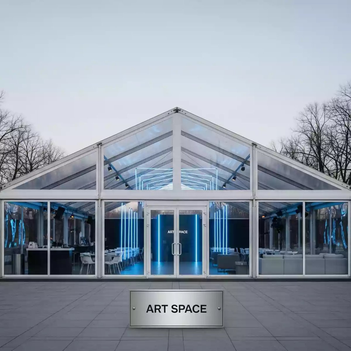 Аренда Шатры двускатные зимние в ресторане «Плакучая Ива» — ART SPACE