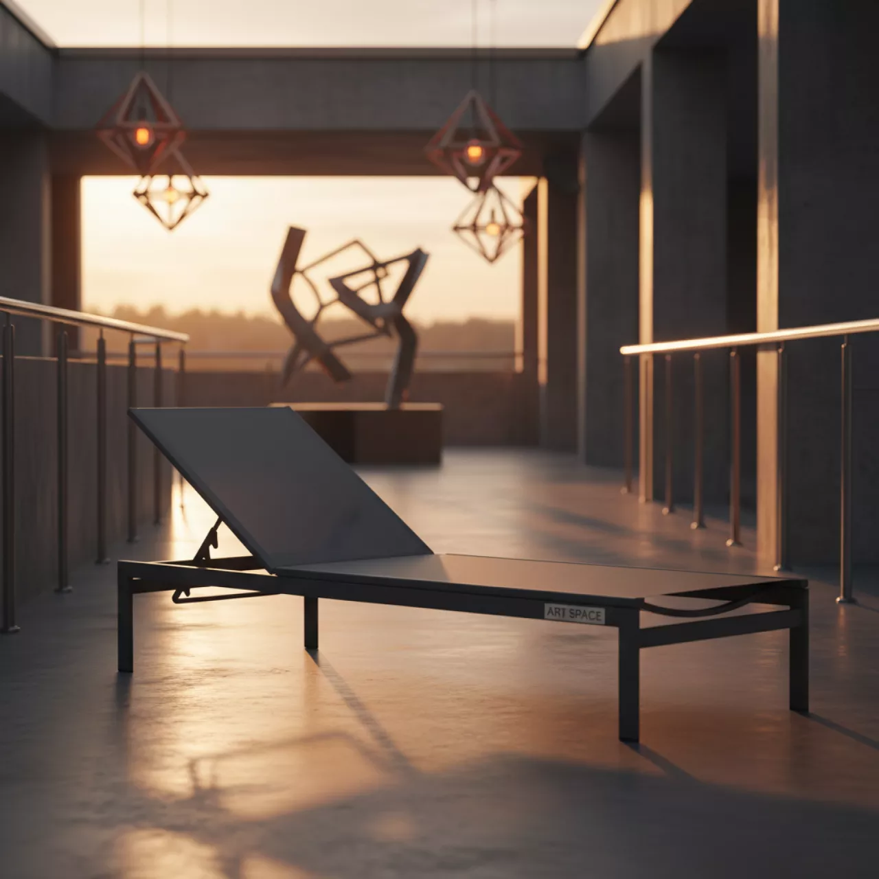 Аренда Шезлонг Agata серый в ресторане «D.O.M» — ART SPACE