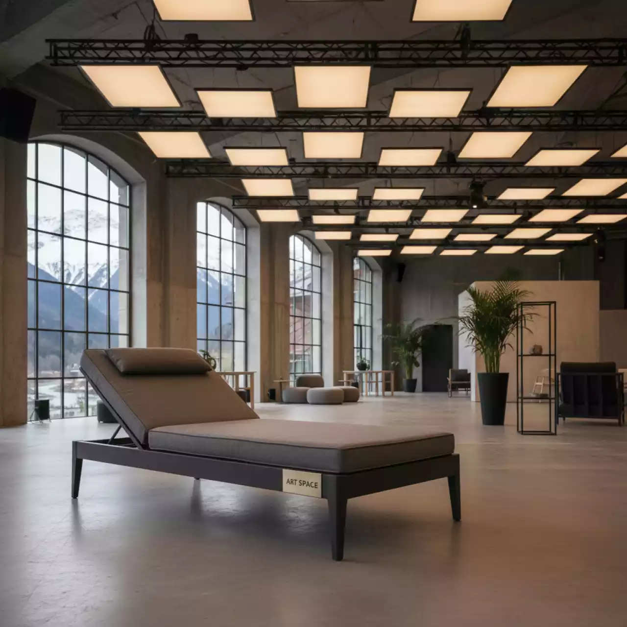 Аренда Шезлонг Amalfi каркас алюминиевый цвета LAVA в Radisson Hotel Rosa Khutor — ART SPACE