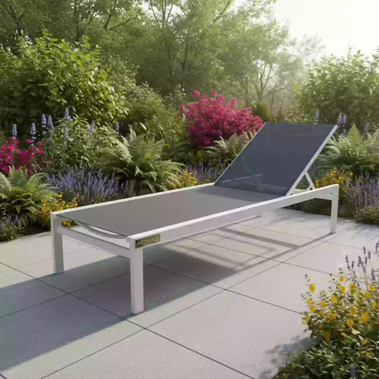 Аренда Шезлонг COSTA антрацит белый каркас в санатории «Октябрьский» — ART SPACE