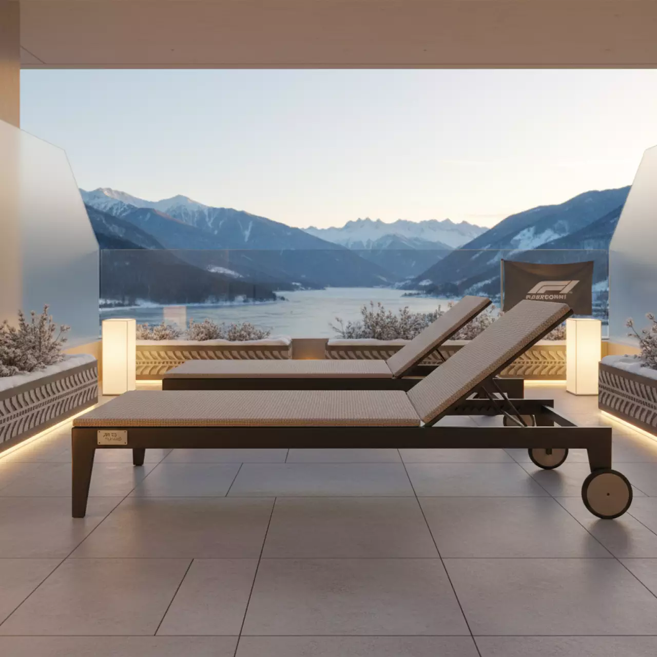 Аренда Шезлонг Costa бежевый каркас карбон в санатории «Русь» — ART SPACE