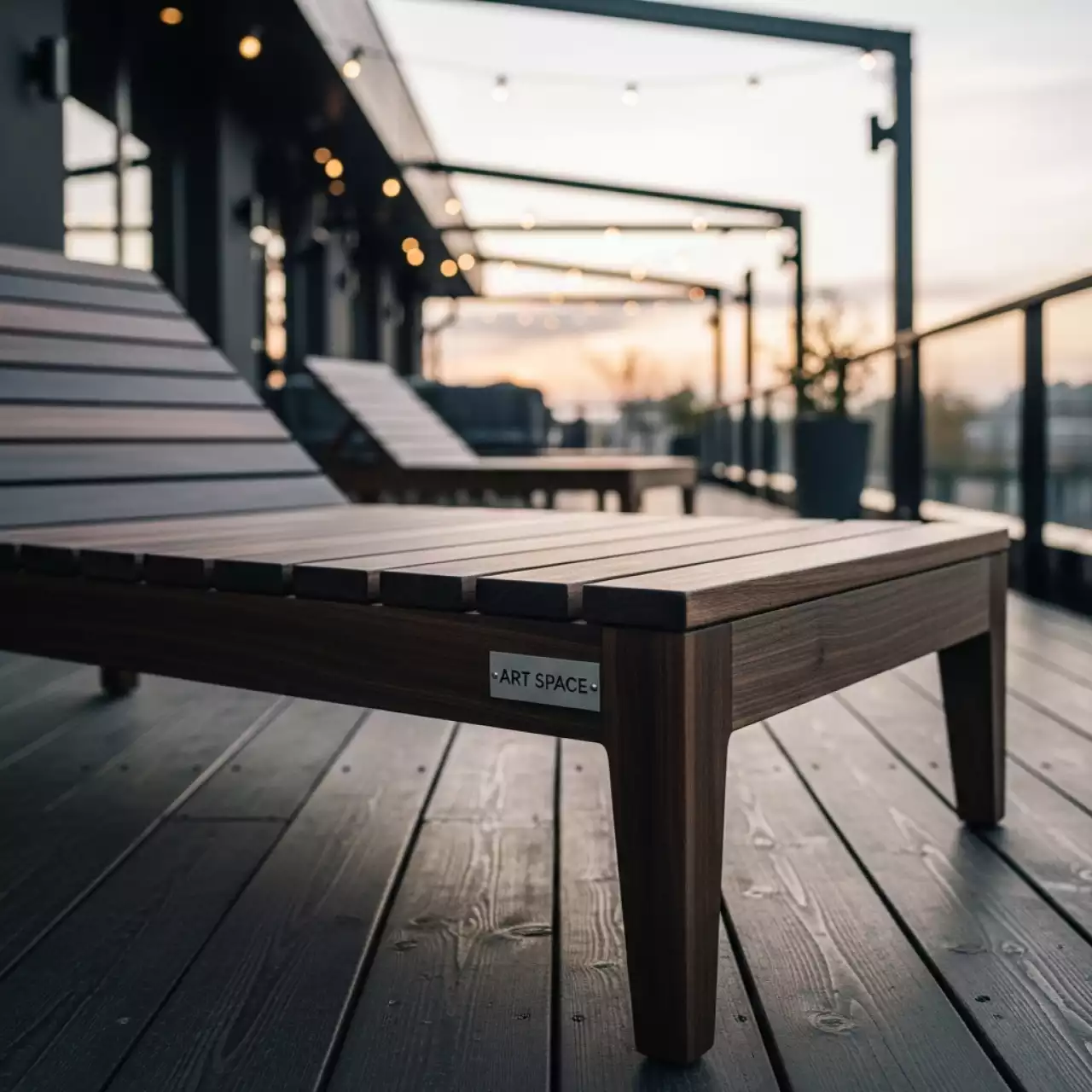 Аренда Шезлонг деревянный Jeremy в ресторане «Магадан» — ART SPACE