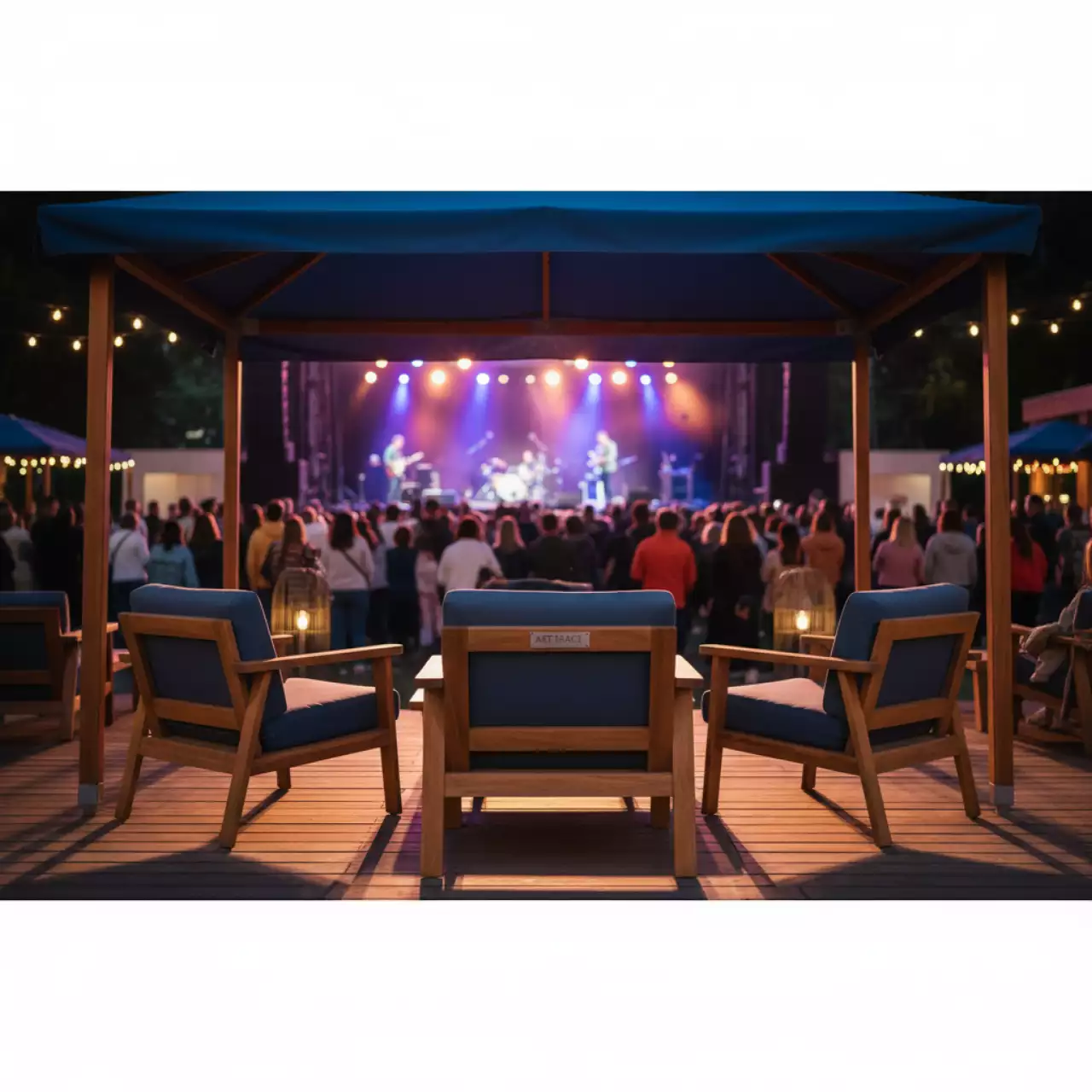 Аренда Шезлонг деревянный с козырьком Shine в ресторане «Brunello» — ART SPACE