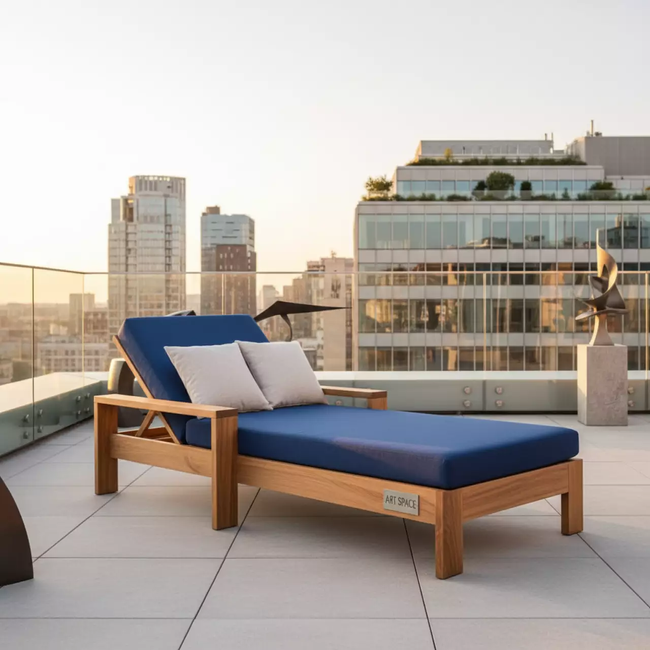 Аренда Шезлонг деревянный с матрасом Pangea в Stella di Mosca — ART SPACE
