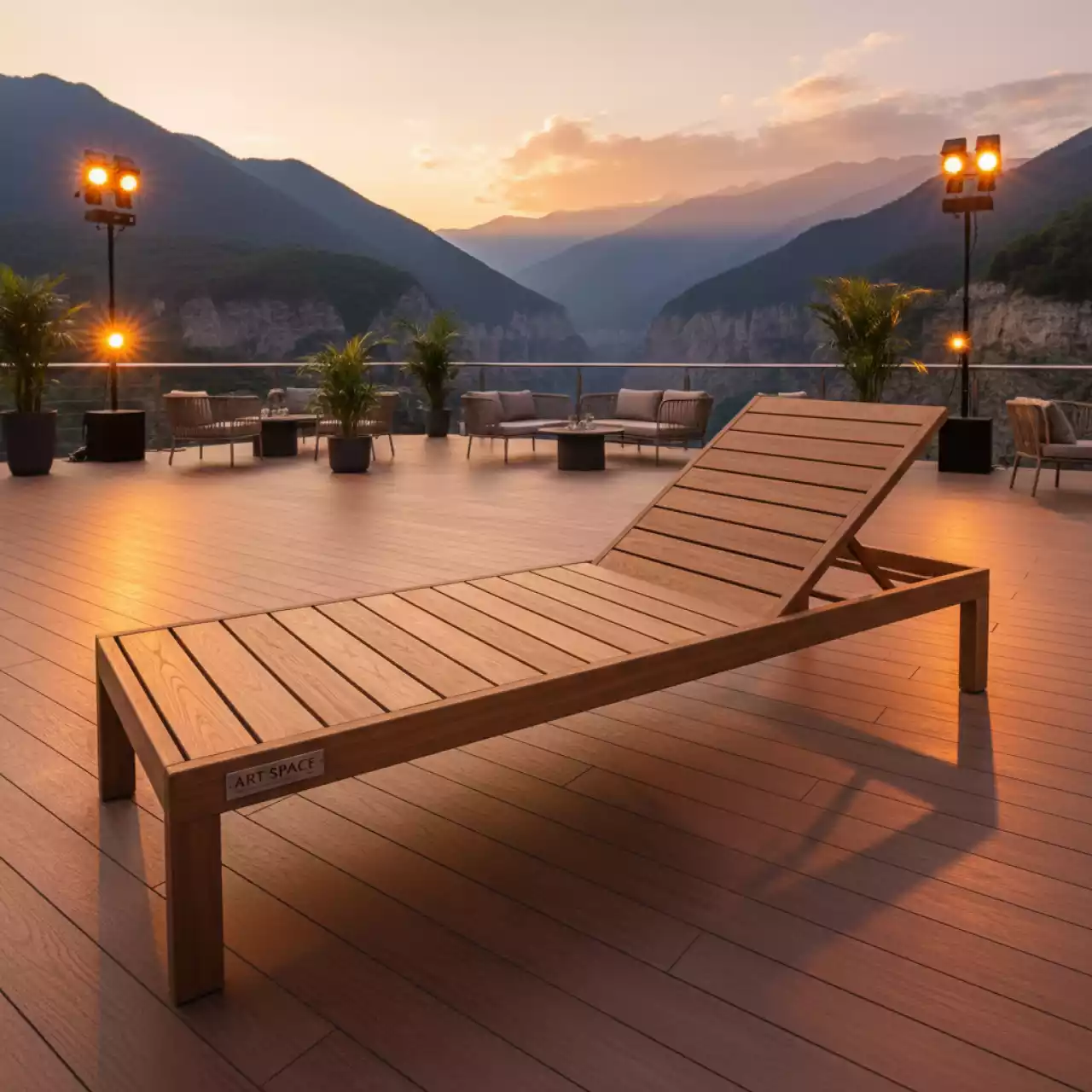 Аренда Шезлонг из ДПК тик Поливуд Борнео Polywood Borneo в Skypark Sochi — ART SPACE