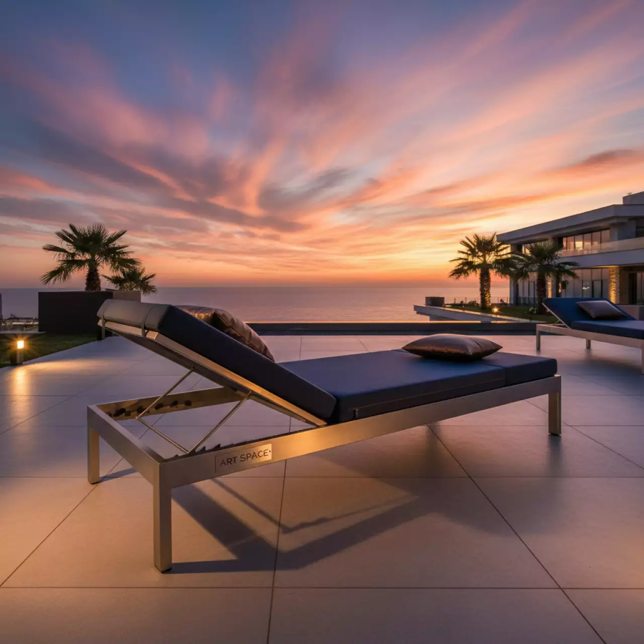 Аренда Шезлонг из литого алюминия в Grand Karat Sochi — ART SPACE