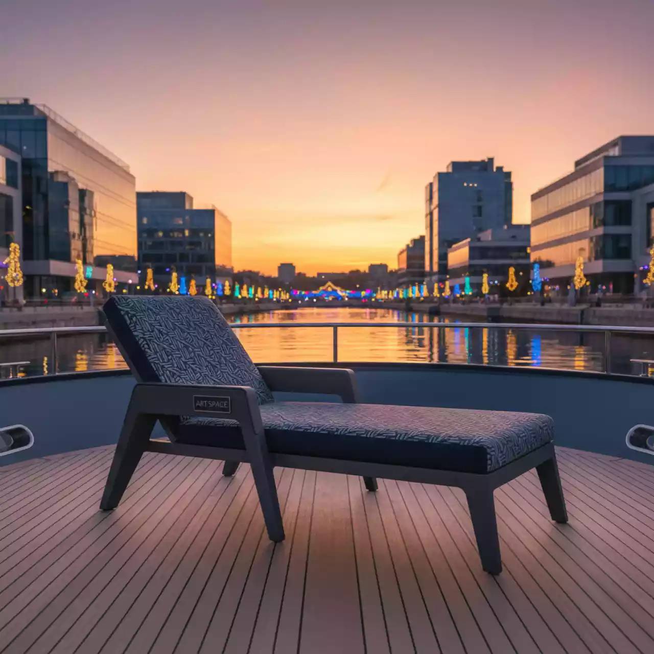 Аренда Шезлонг левый мягкий Belt на VIP-яхте (Имеретинский порт) — ART SPACE