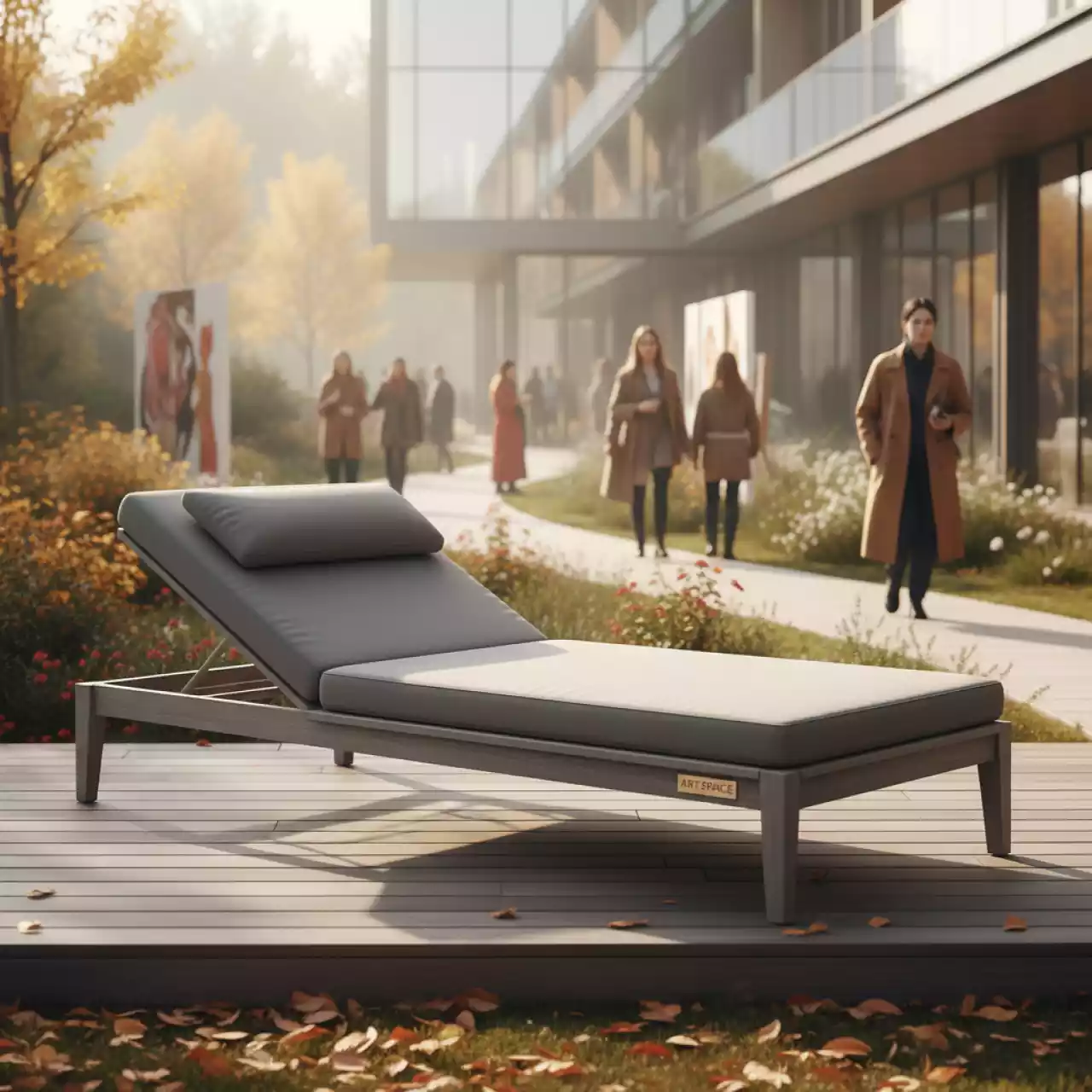 Аренда Шезлонг лежак AFM 803A grey из акации в Radisson Collection Paradise — ART SPACE