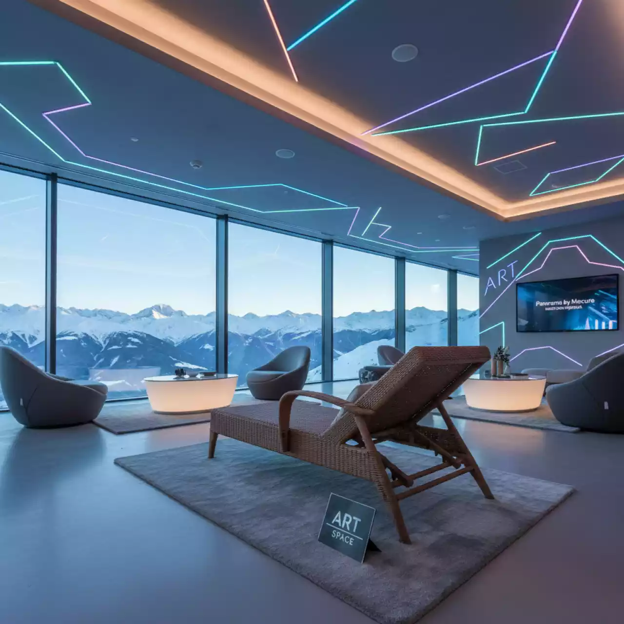 Аренда Шезлонг лежак из ротанга Mara с подлокотниками brown в Panorama by Mercure — ART SPACE