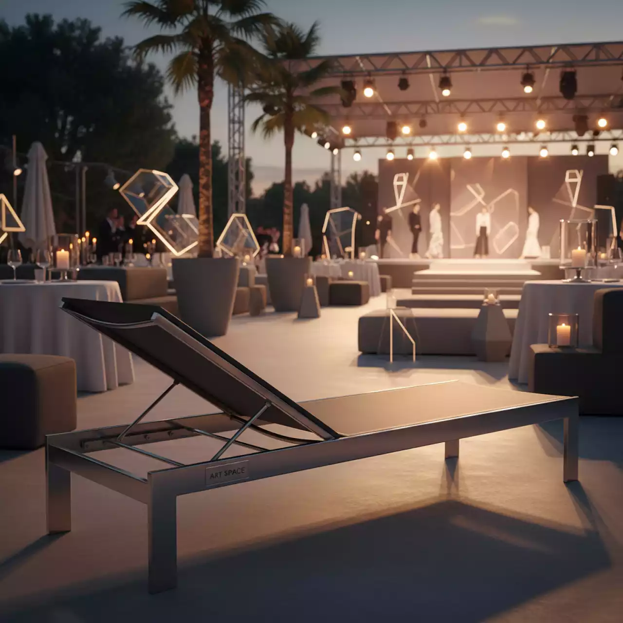 Аренда Шезлонг лежак металлический Ankara в ресторане «La Terrazza» — ART SPACE