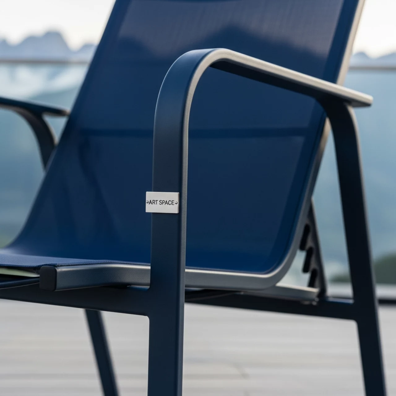 Аренда Шезлонг лежак металлический Navy на курорте «Газпром» (Альпика) — ART SPACE