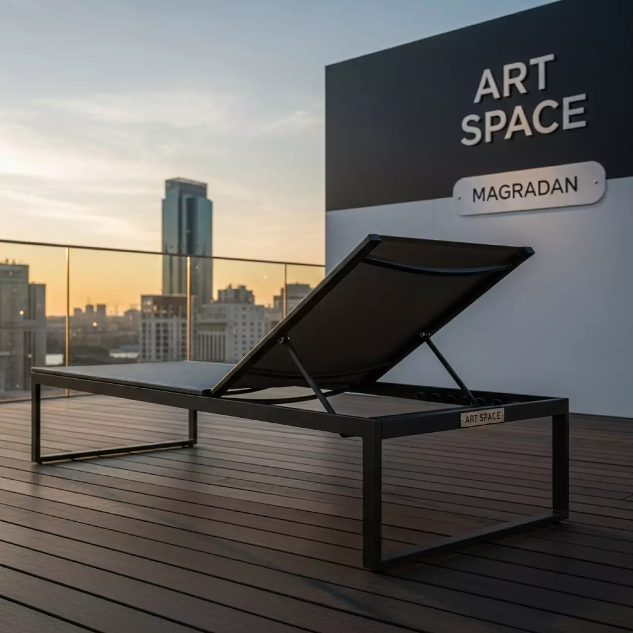 Аренда Шезлонг лежак металлический Tropic в ресторане «Магадан» — ART SPACE