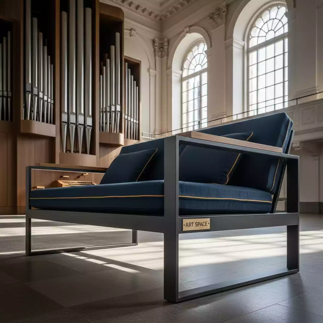 Аренда Шезлонг лежак металлический в Зале органной и камерной музыки — ART SPACE