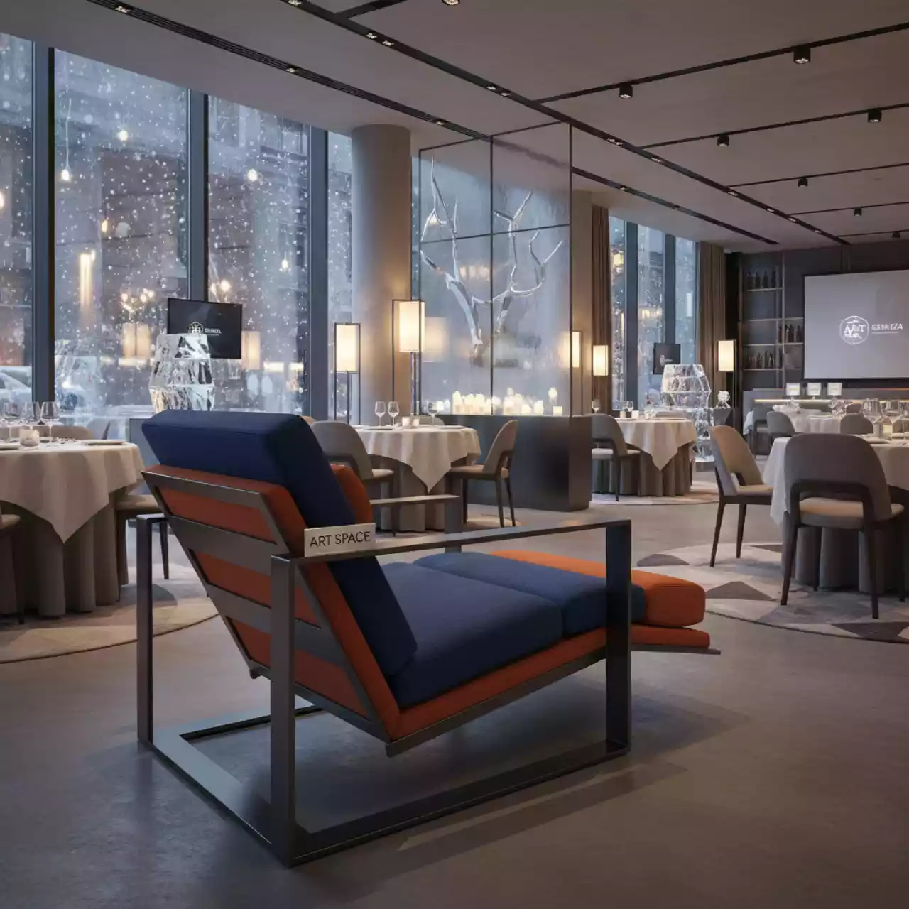 Аренда Шезлонг лежак металлический Yard в ресторане «La Terrazza» — ART SPACE