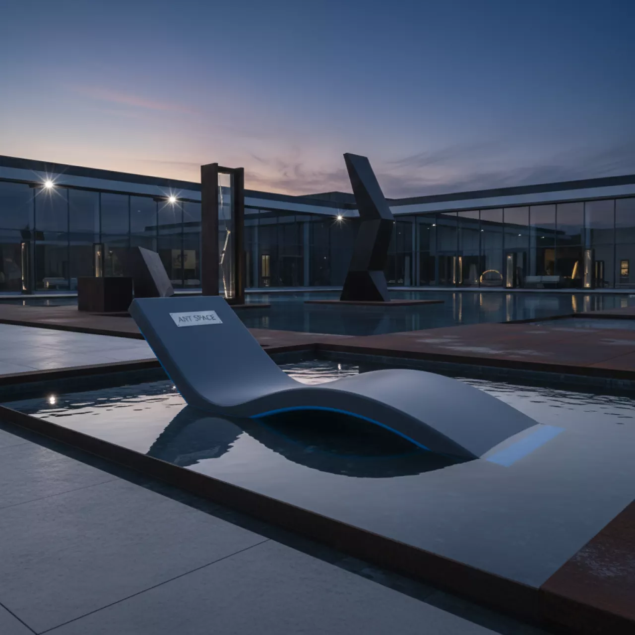 Аренда Шезлонг лежак пластиковый плавающий Serendipity chaise floating S130 в санатории «Металлург» — ART SPACE