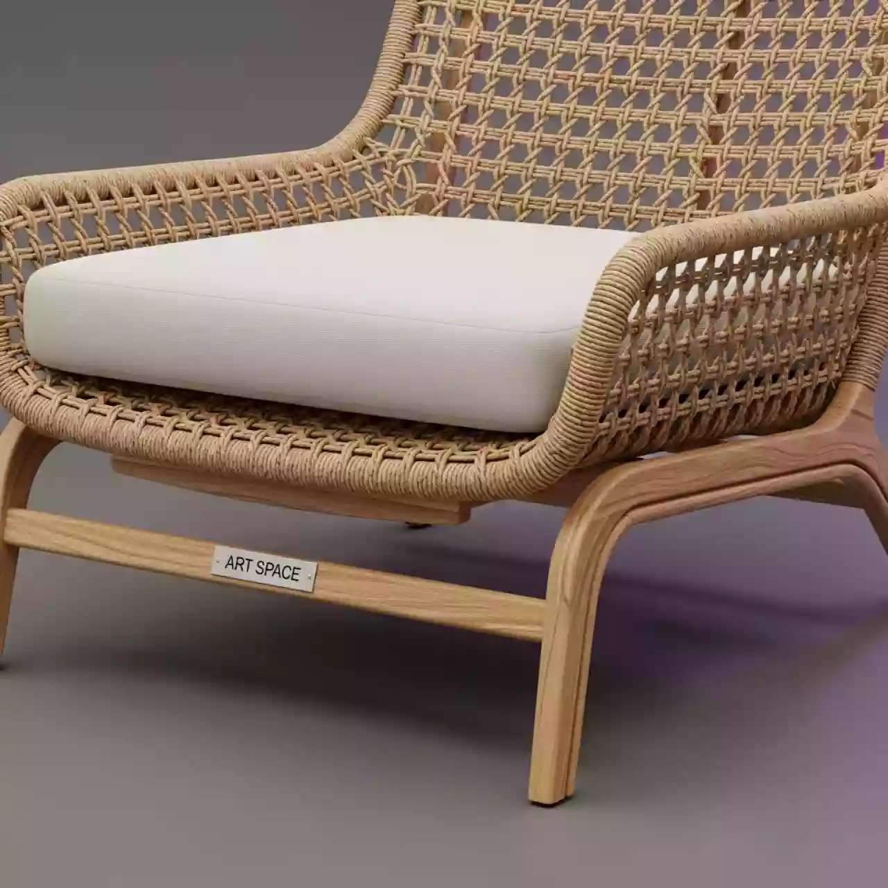 Аренда Шезлонг лежак плетеный A35C2 W85 Latte с матрасом в зале «Чайка» (Морпорт) — ART SPACE