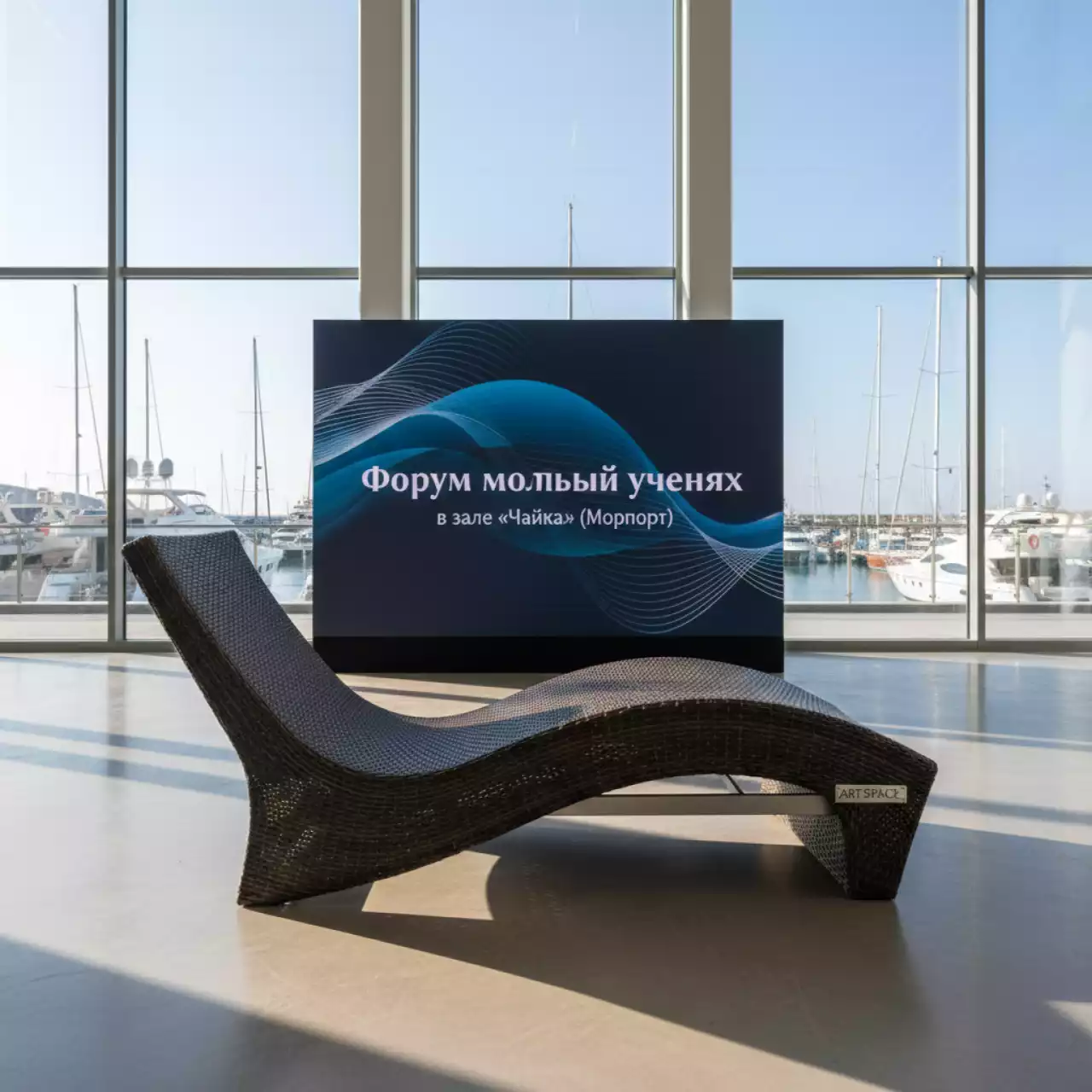 Аренда Шезлонг лежак плетеный Helio в зале «Чайка» (Морпорт) — ART SPACE
