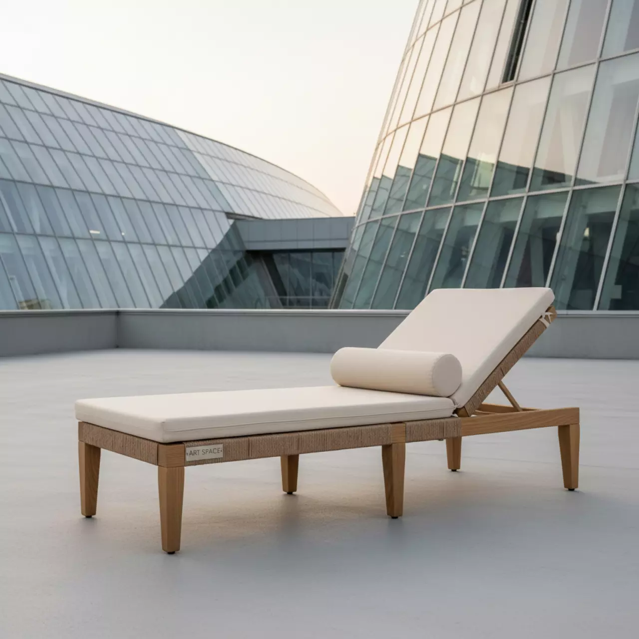 Аренда Шезлонг лежак плетеный с матрасом Agorà в Керлинговом центре «Ледяной куб» — ART SPACE