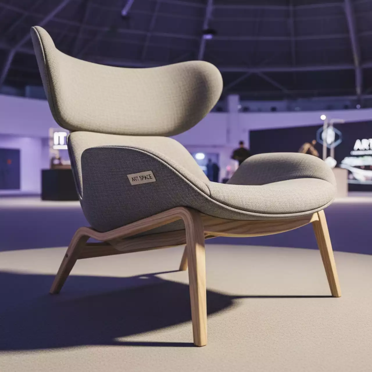 Аренда Шезлонг лежак с обивкой Wave в ледовом дворце «Большой» — ART SPACE