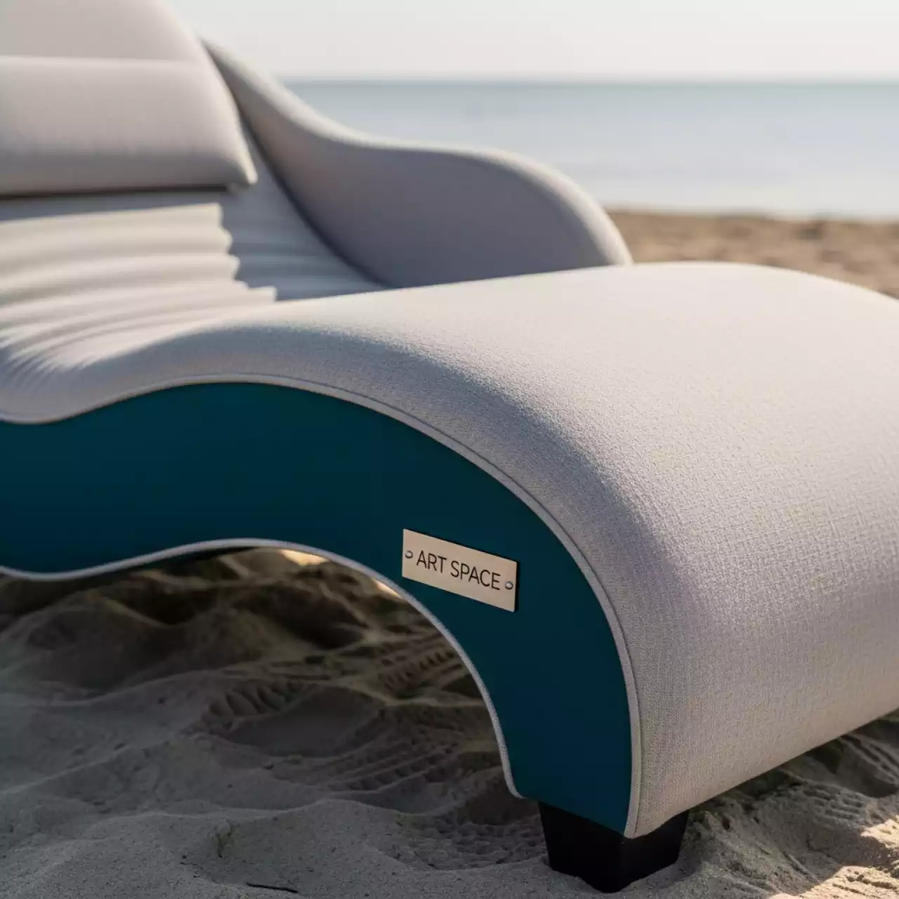 Аренда Шезлонг лежак Wave Dondol с обивкой на пляже «Маяк» — ART SPACE