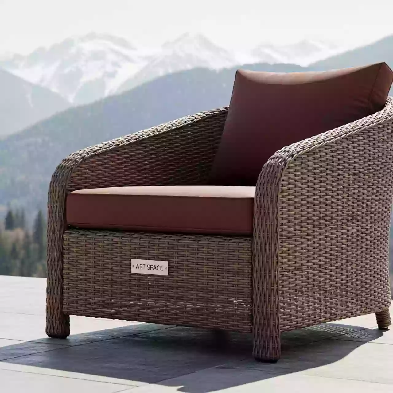 Аренда Шезлонг Malaga Lux из искусственного ротанга на курорте «Газпром» (Альпика) — ART SPACE