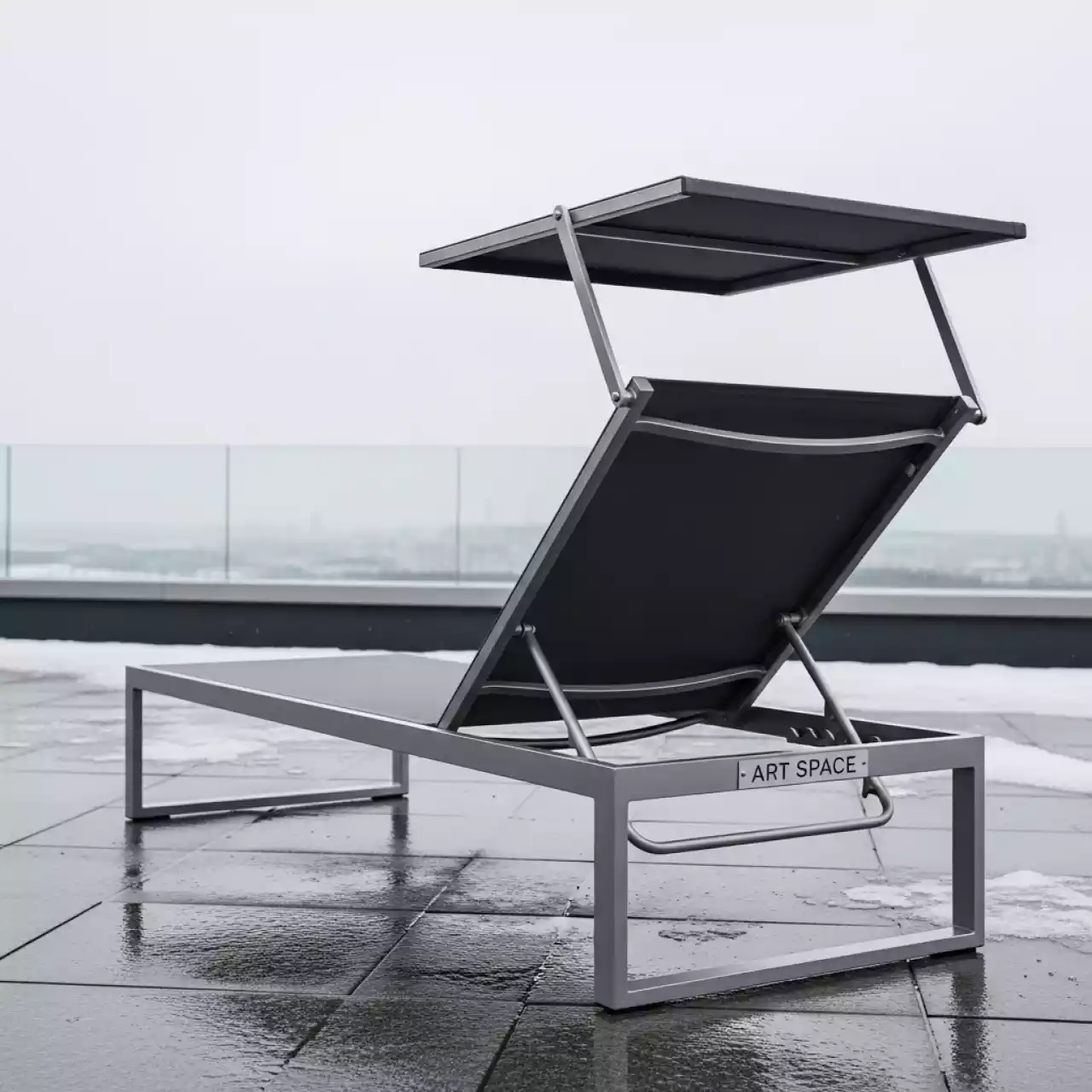 Аренда Шезлонг металлический с козырьком Victor в санатории «Металлург» — ART SPACE
