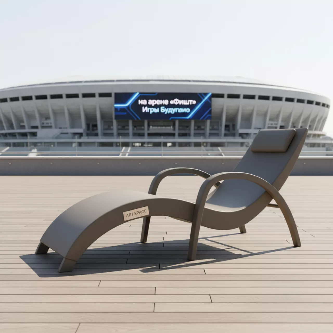 Аренда Шезлонг Nardi Eden с подлокотниками тортора на арене «Фишт» — ART SPACE