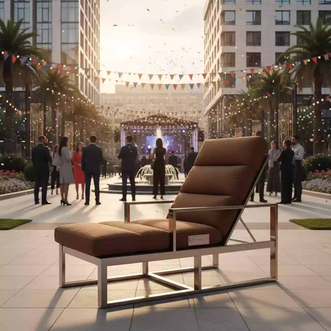 Аренда Шезлонг Пацифик Pacific коричневый в City Park Hotel Sochi — ART SPACE