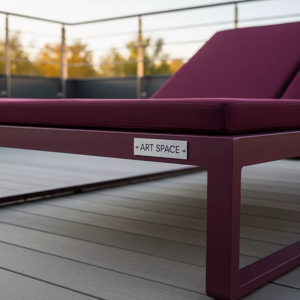 Аренда Шезлонг пляжный бордовый в Bridge Resort — ART SPACE