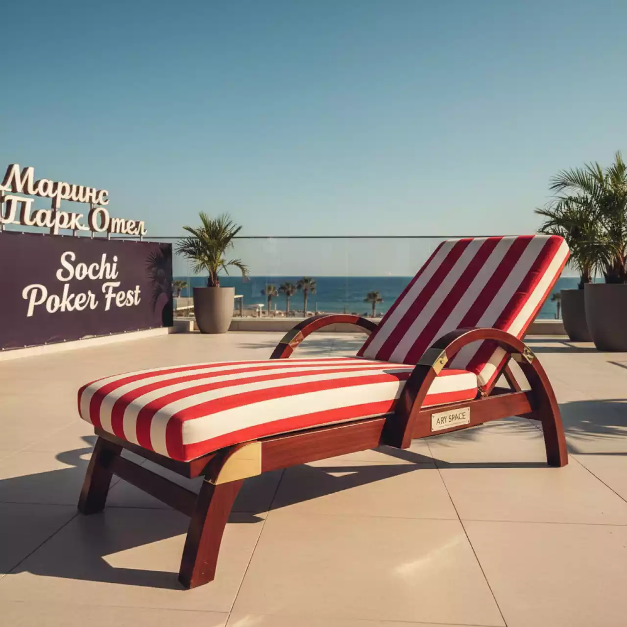 Аренда Шезлонг Red Stripes в Маринс Парк Отеле — ART SPACE