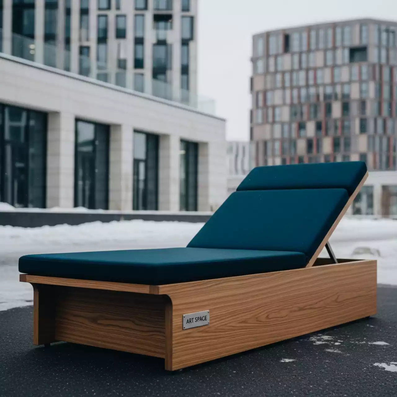 Аренда Шезлонг Riviera деревянный с матрасом в Bridge Resort — ART SPACE