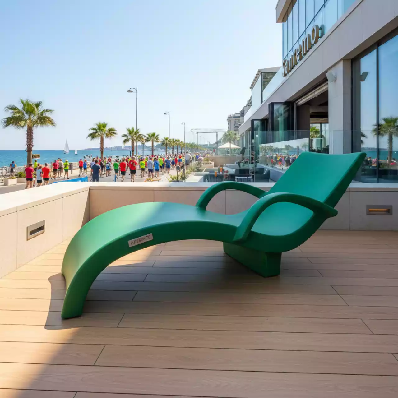 Аренда Шезлонг с подлокотниками Green в ресторане «Sanremo» — ART SPACE