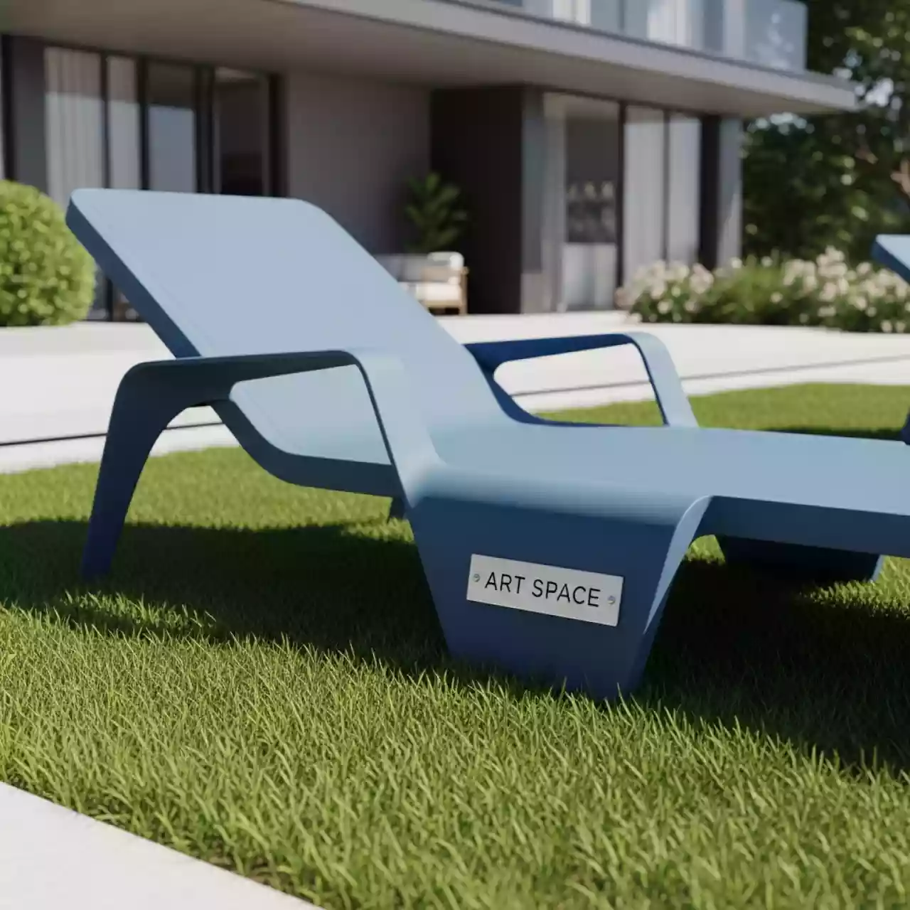 Аренда Шезлонг с подлокотниками синий на вилле «Анна» — ART SPACE