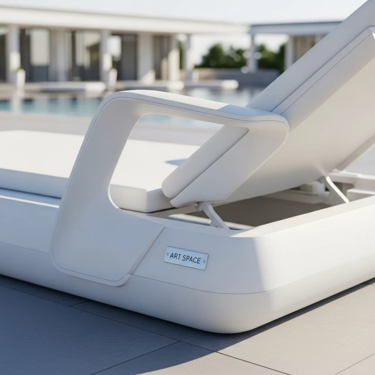 Аренда Шезлонг с подлокотниками White в Bridge Resort — ART SPACE