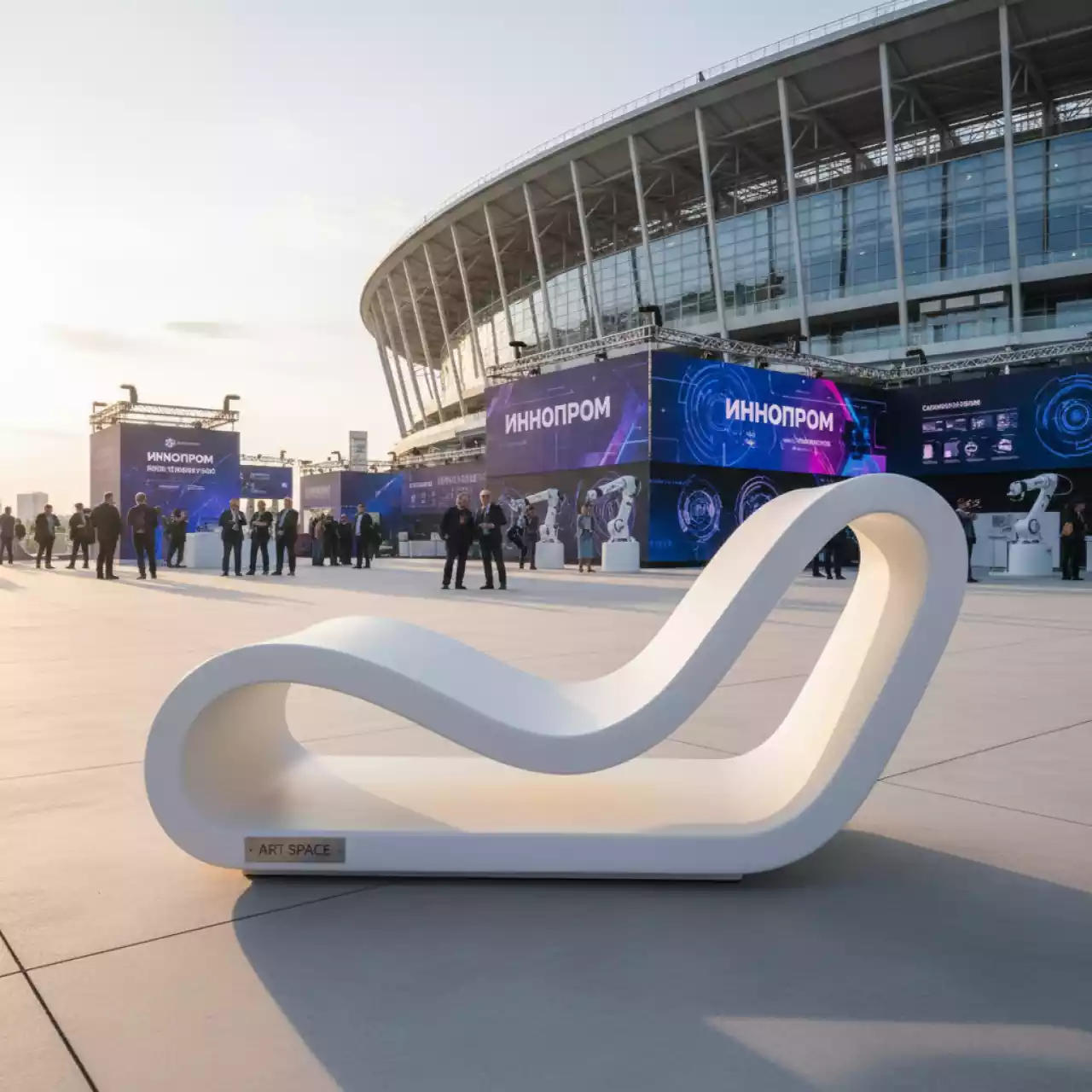 Аренда Шезлонг SPONDA белый на арене «Фишт» — ART SPACE