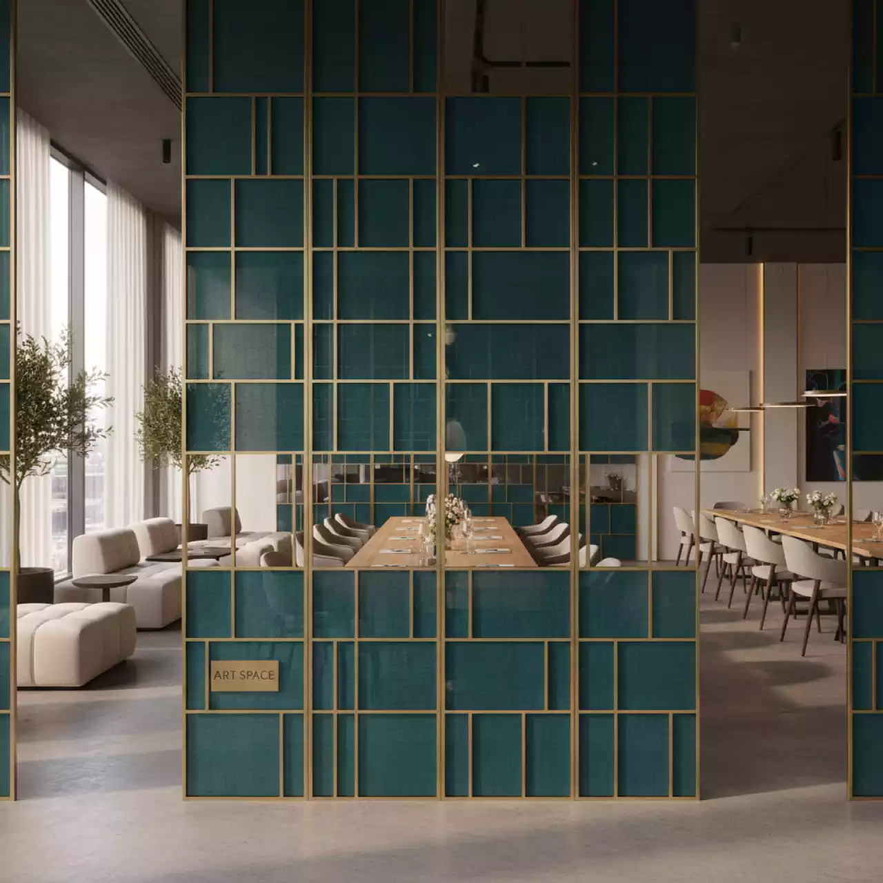 Аренда Ширм перегородка в ресторане «La Terrazza» — ART SPACE