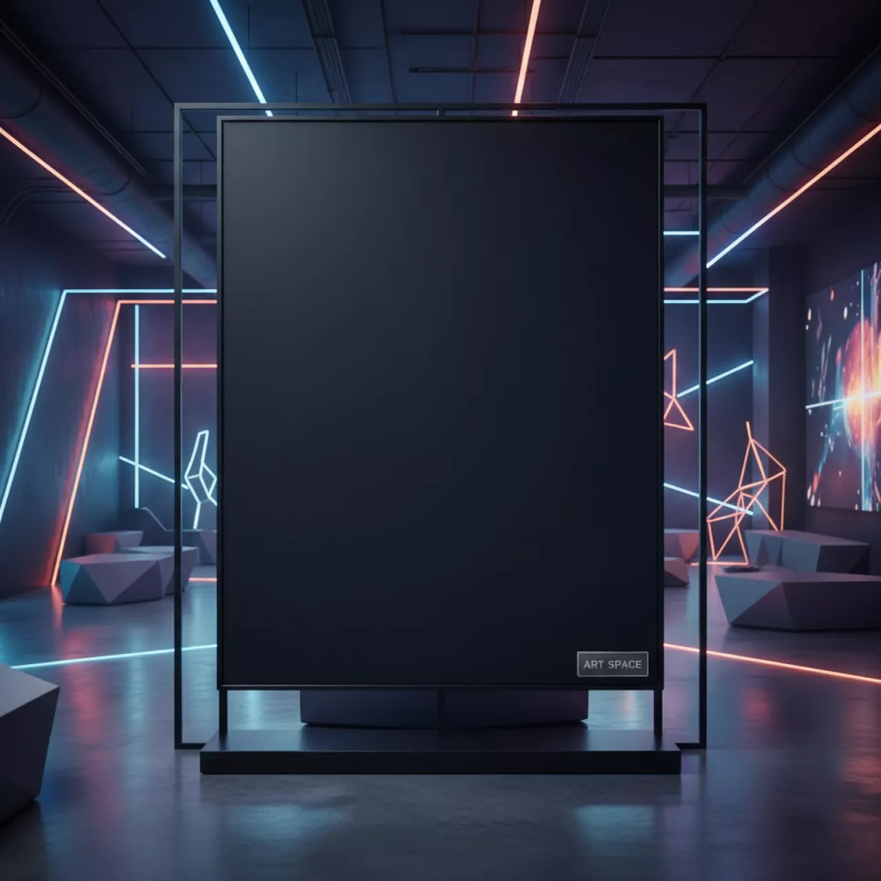 Аренда Ширма черная мобильная стена 200х200 см в Маринс Парк Отеле — ART SPACE