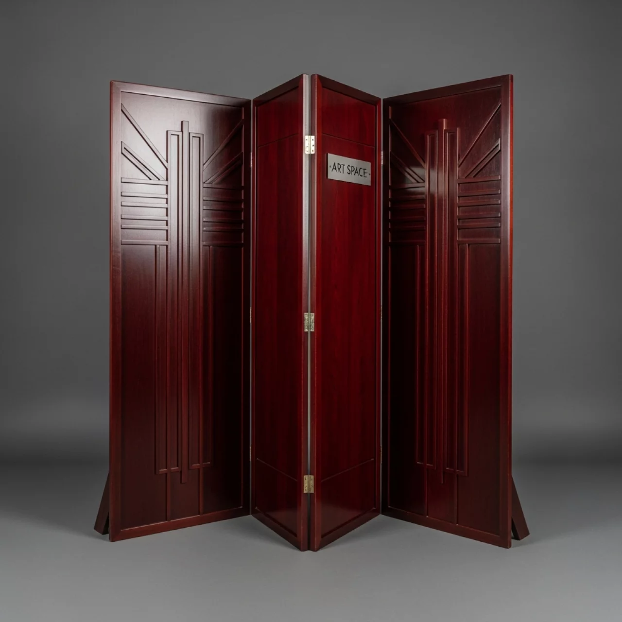 Аренда Ширма деревянная бордовая 2х2 м в Mercure Сочи Центр — ART SPACE