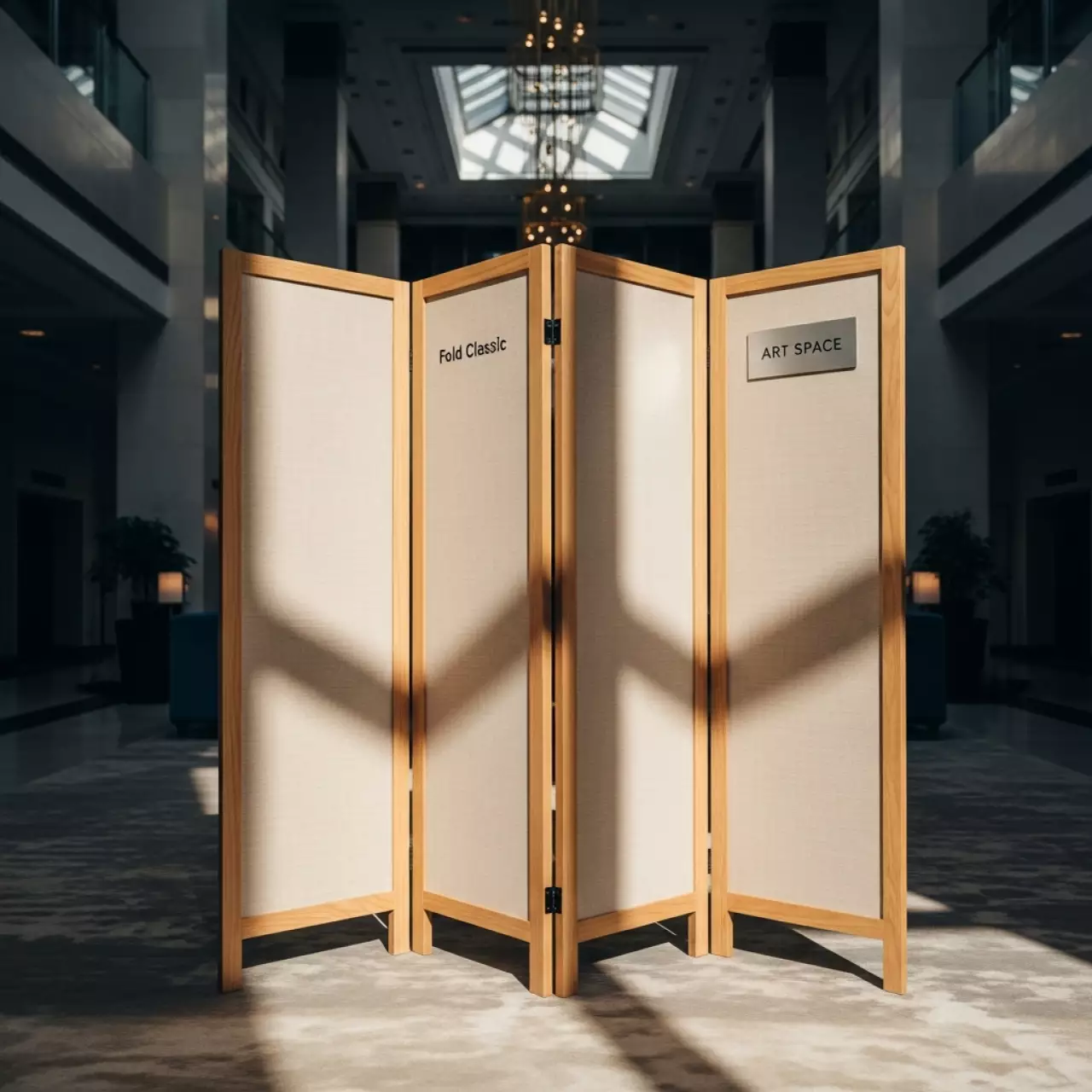 Аренда Ширма Fold Classic натурального цвета в отеле Hyatt Regency Sochi — ART SPACE