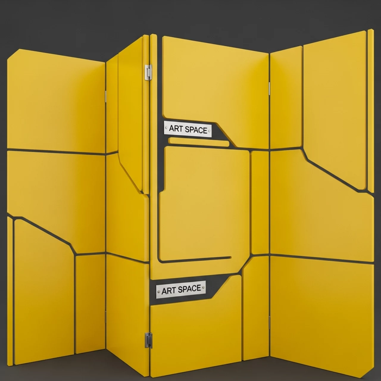Аренда Ширма Fold жёлтая в ресторане «Brunello» — ART SPACE