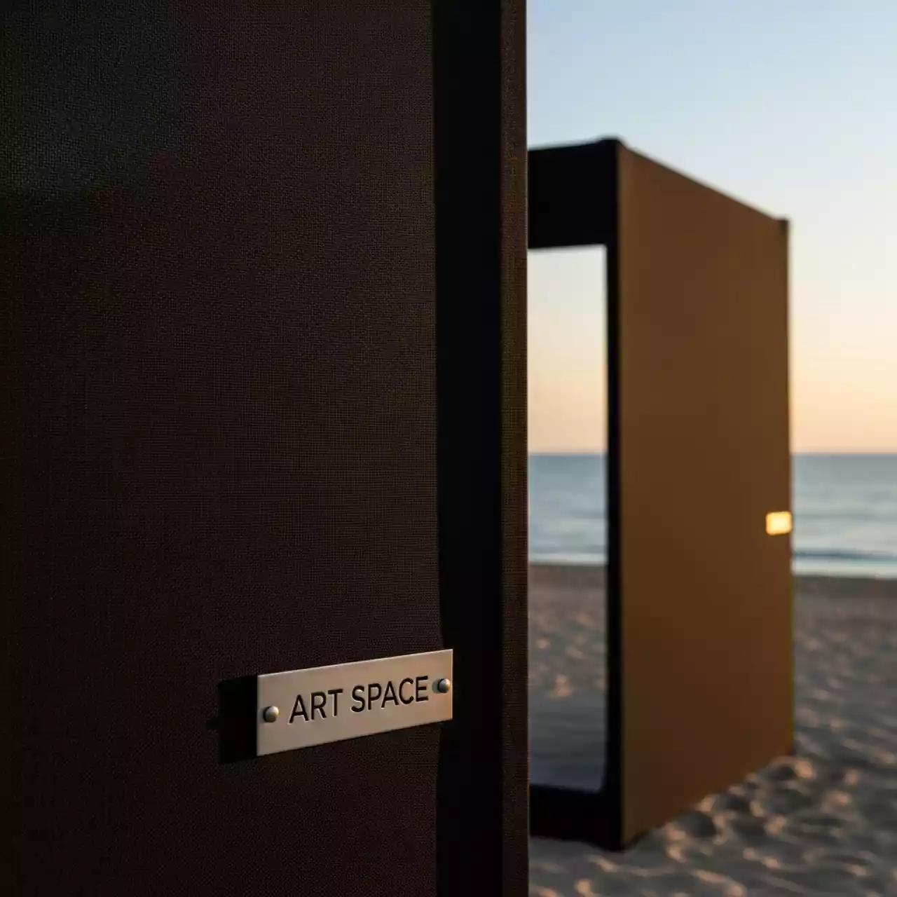 Аренда Ширма тканевая черная на пляже «Мандарин» — ART SPACE