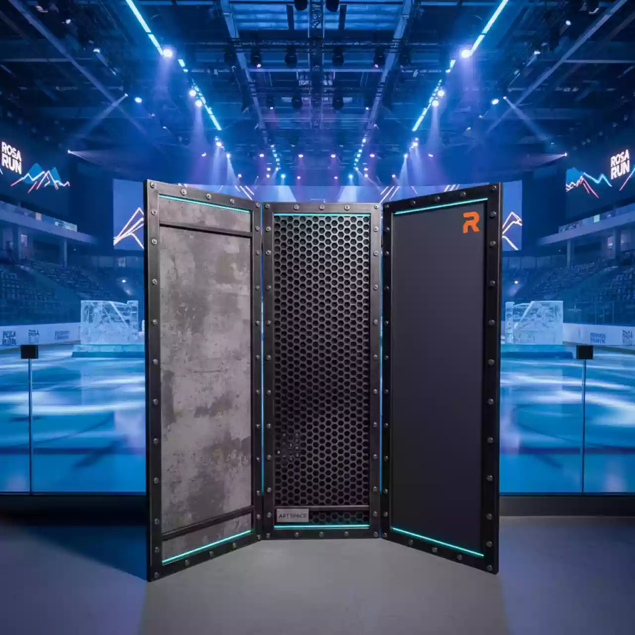 Аренда Ширма трехсекционная "Айленд пик" в ледовом дворце «Большой» — ART SPACE