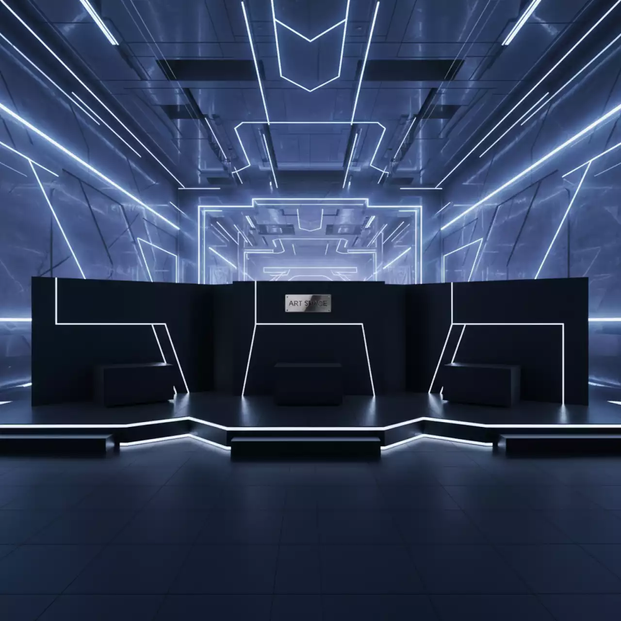 Аренда Ширмы низкие черные в МФК «Горный» — ART SPACE