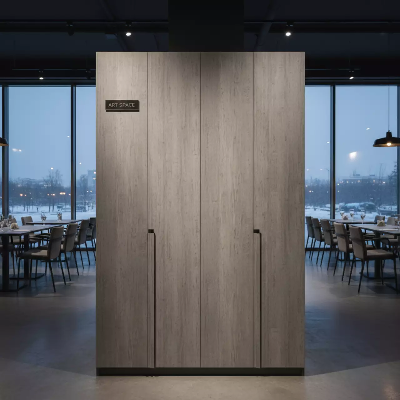 Аренда Шкаф четырехстворчатый Даиго меланж в ресторане «Паруса» — ART SPACE