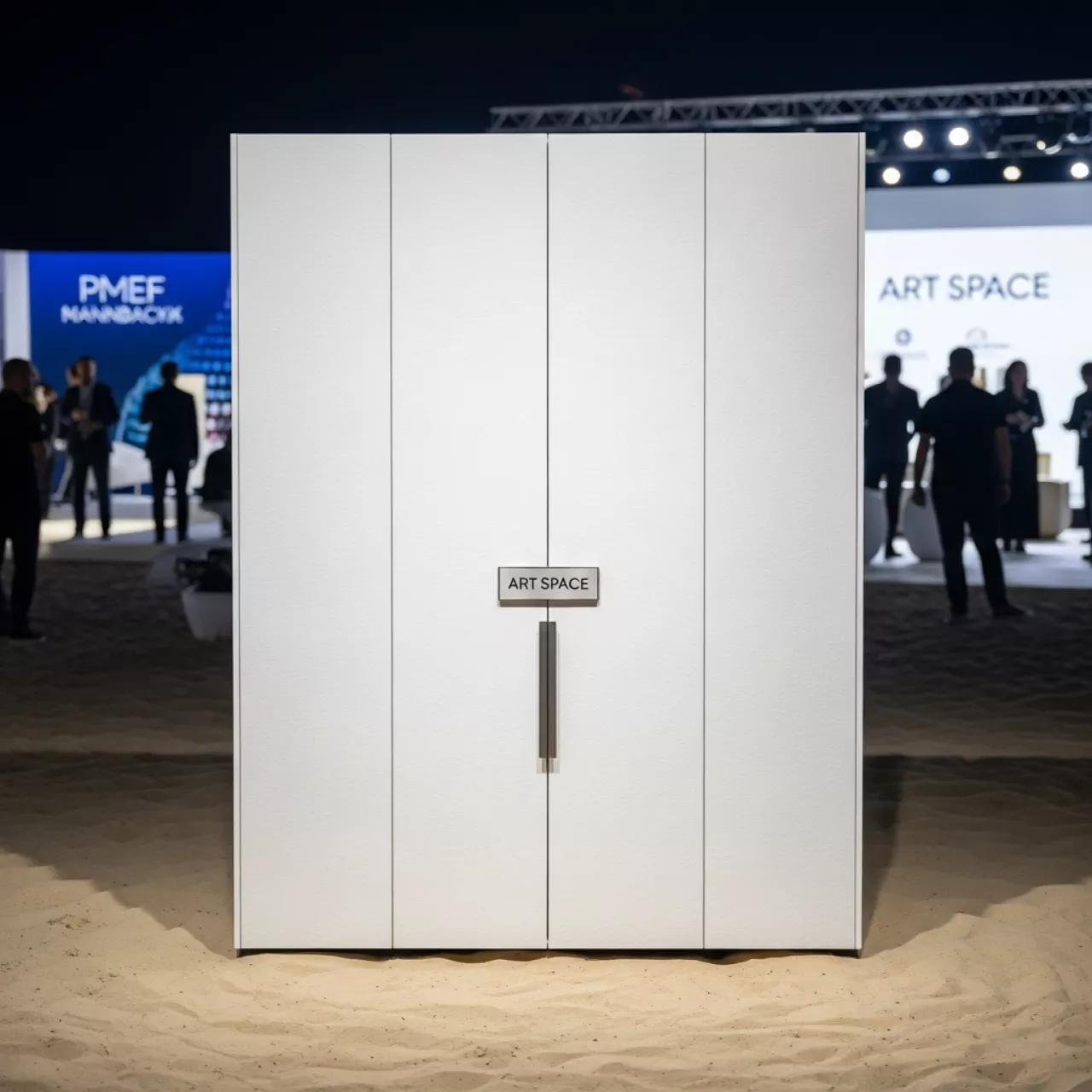 Аренда Шкаф Даиго четырехстворчатый белый текстурный на пляже «Мандарин» — ART SPACE