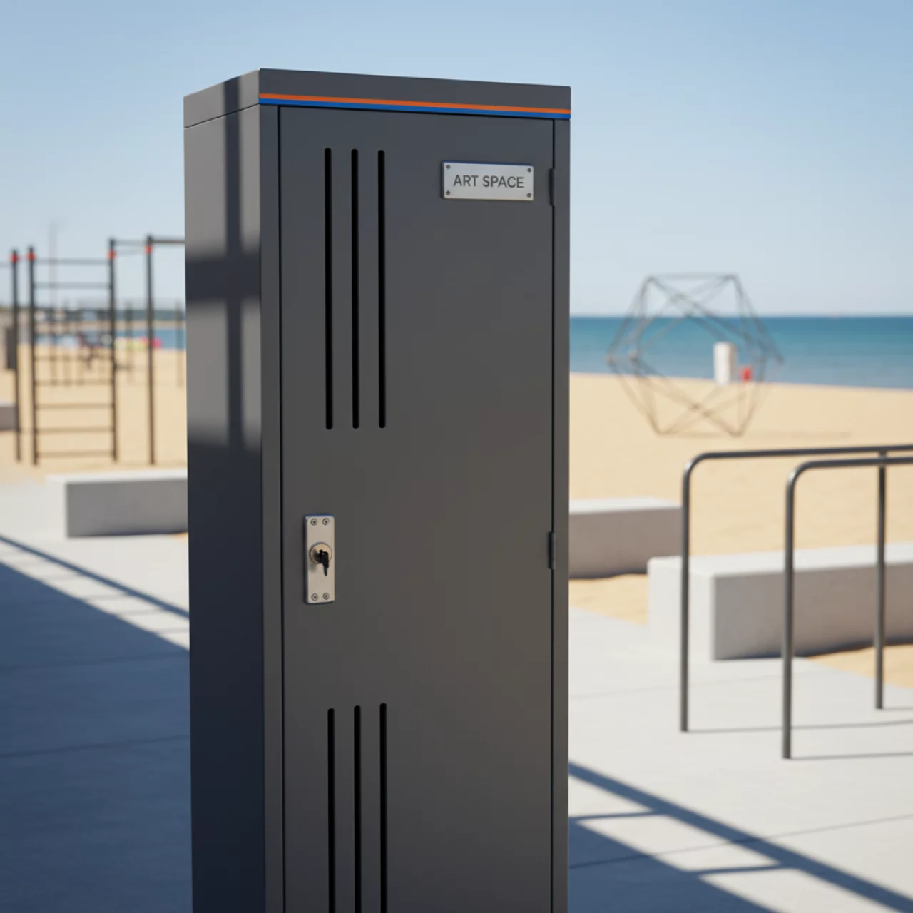 Аренда Шкаф для одежды металлический Практик LE LS 01 40 на пляже «Маяк» — ART SPACE