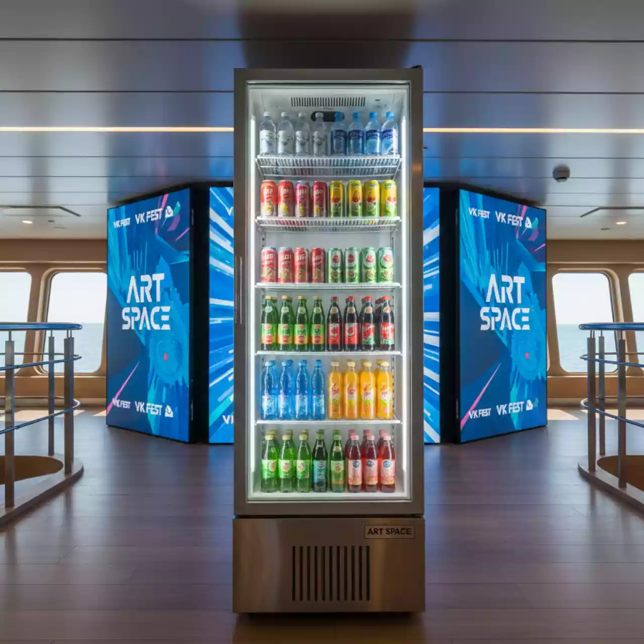 Аренда Шкаф холодильный с прозрачной дверью Polair 500 л на теплоходе «Дагомыс» — ART SPACE