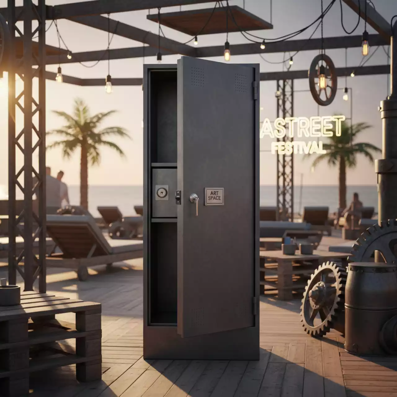 Аренда Шкаф металлический Контур КБ 031Т КБС 031Т на пляжных клубах Хосты — ART SPACE