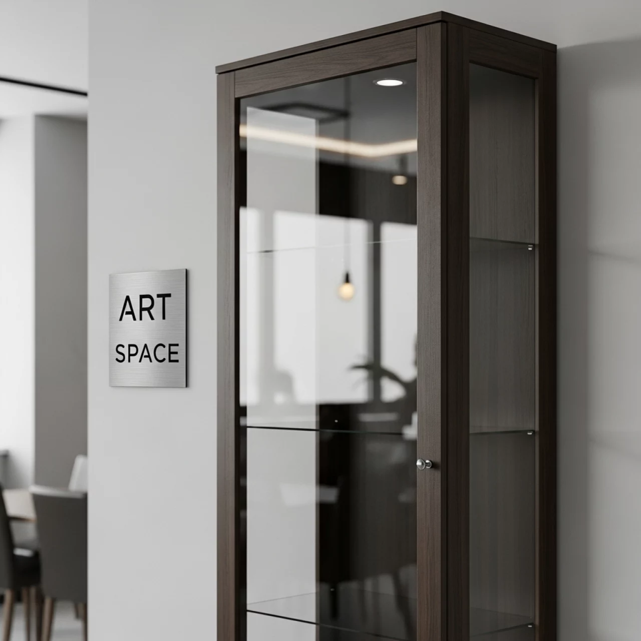 Аренда Шкаф стеллаж со стеклом 798х446х2112 венге в МФК «Горный» — ART SPACE