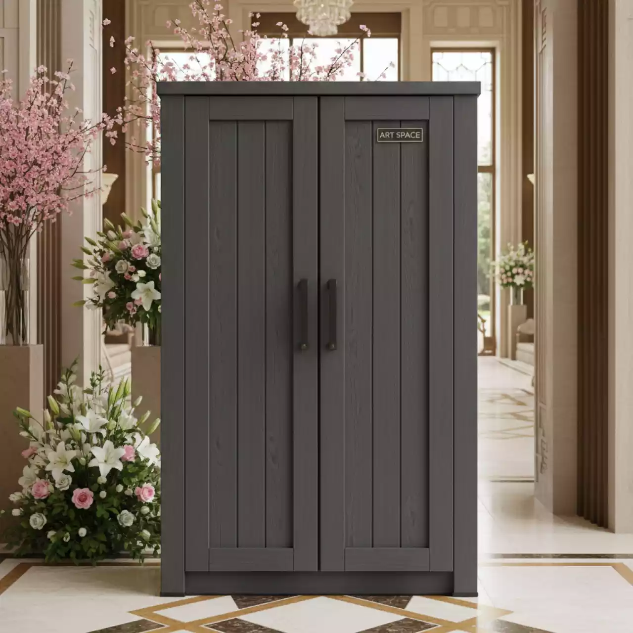Аренда Шкаф уличный двухдверный глубокий TOOMAX Woody S XL 4 полки антрацит в Cosmos Sochi Hotel — ART SPACE